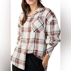 Sanctuary drop shoulder button up tunic XXS NWT 22"pit to pit